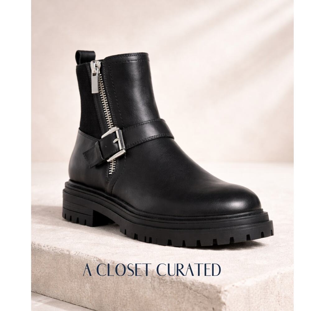 Blondo Garnet Waterproof Lug Boot 9.5 Black NWT